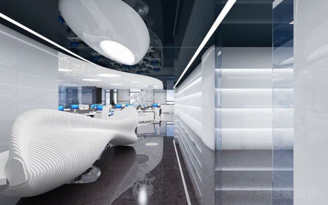 白色的艺术空间感的办公室设计方案