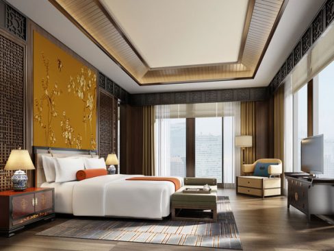 高档的中式酒店客房设计方案