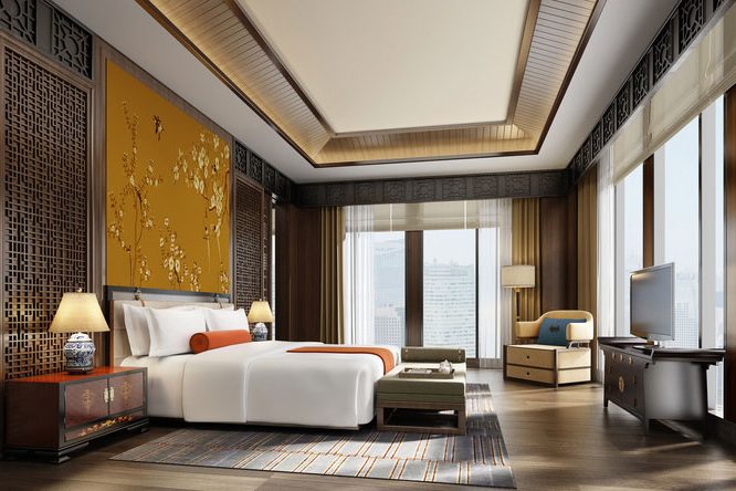 高档的中式酒店客房设计方案