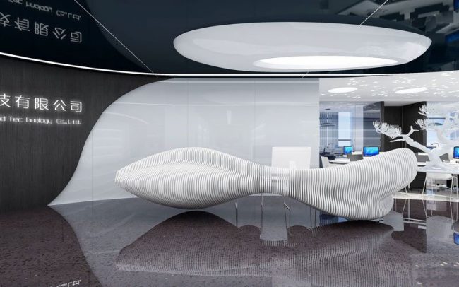 公司前台的吧台设计效果