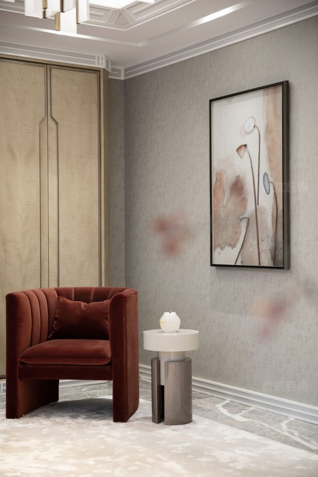 个性时尚的深红沙发