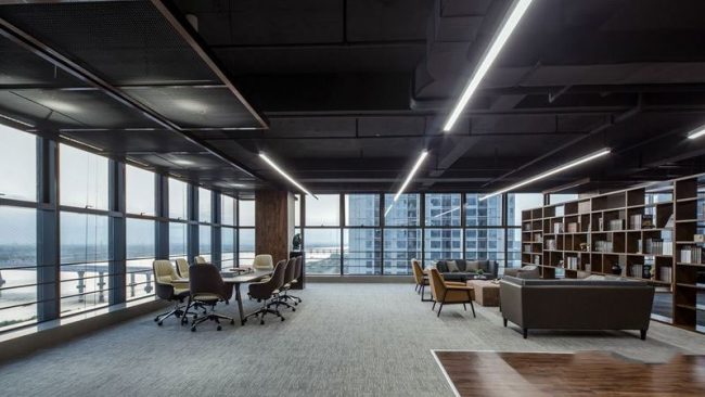 工业风办公室客户接待区装修图