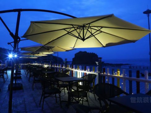 工业风文旅民宿室外休闲区场景装修图