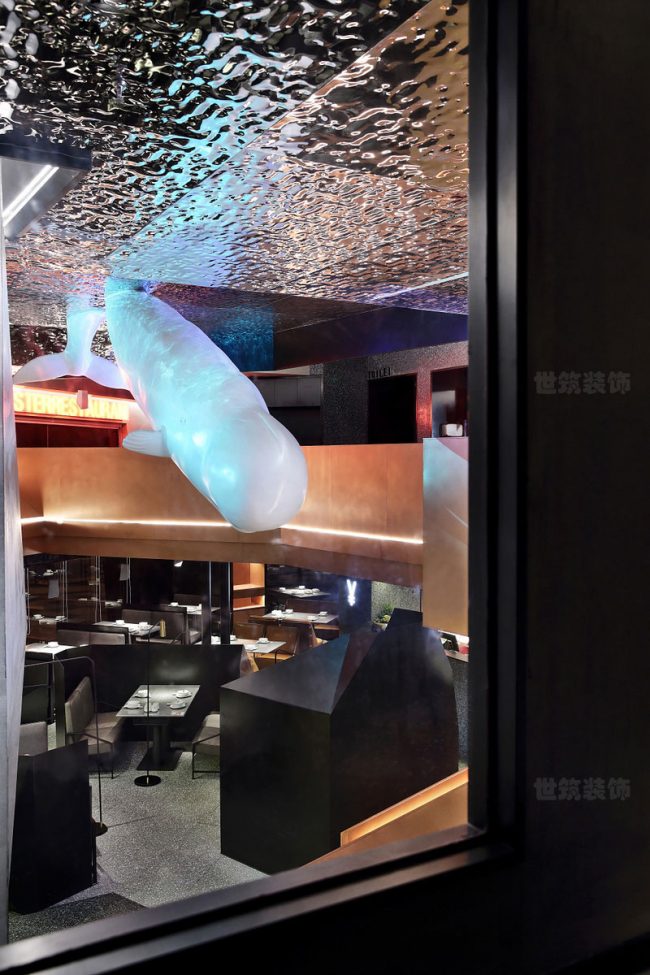 黑色氛围餐厅效果图