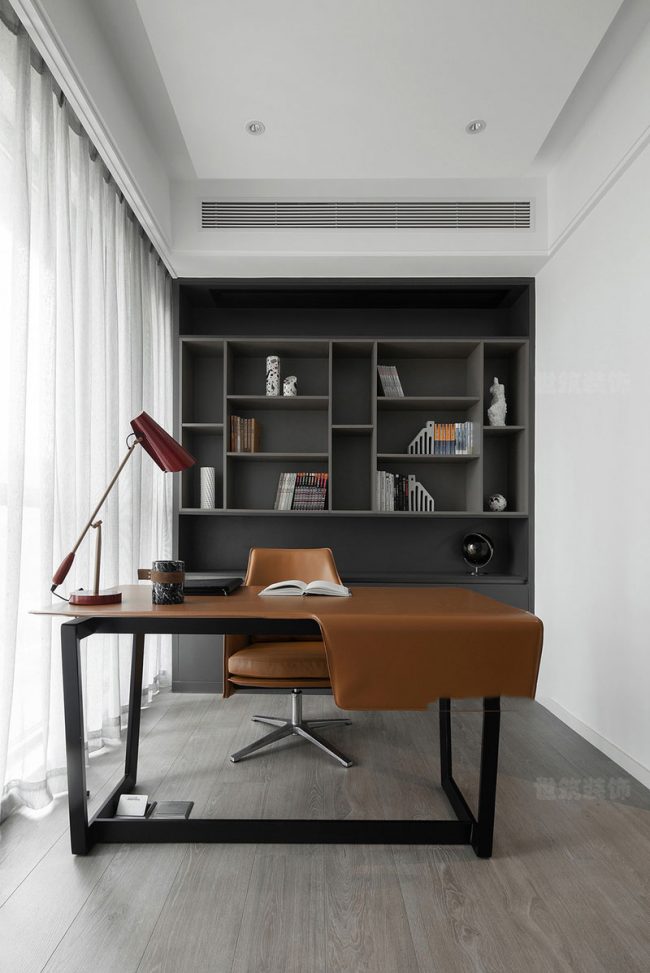 灰色简易的书柜