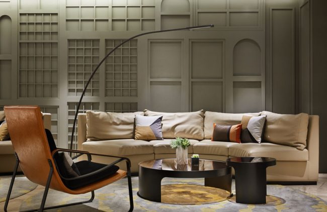 弧形的客厅沙发