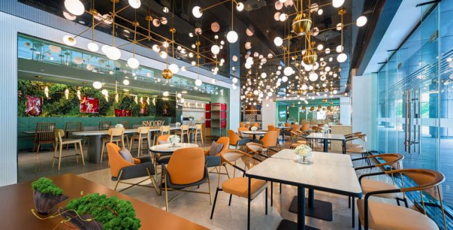 花园式餐厅效果图