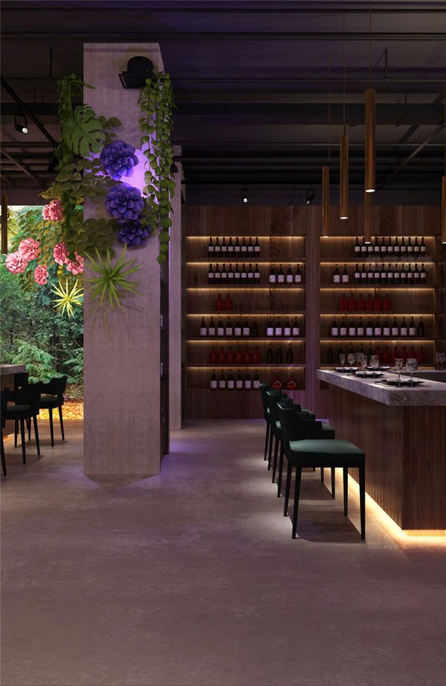 花园式酒吧设计效果图