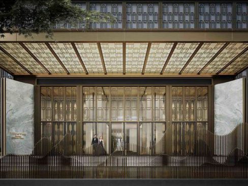 酒店中式门头设计效果图