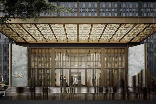 酒店中式门头设计效果图