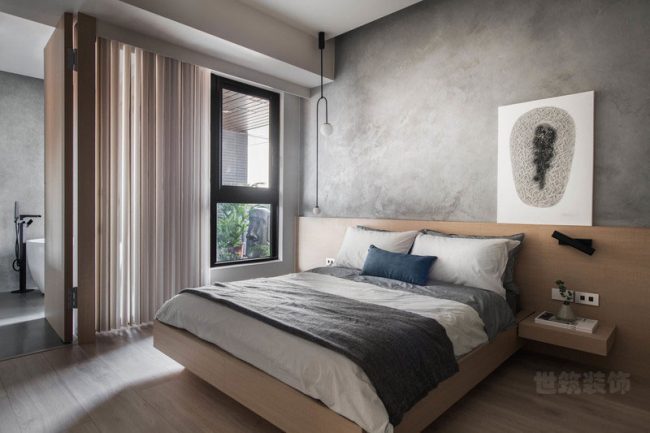 极简北欧风格商务酒店客房空间装修图