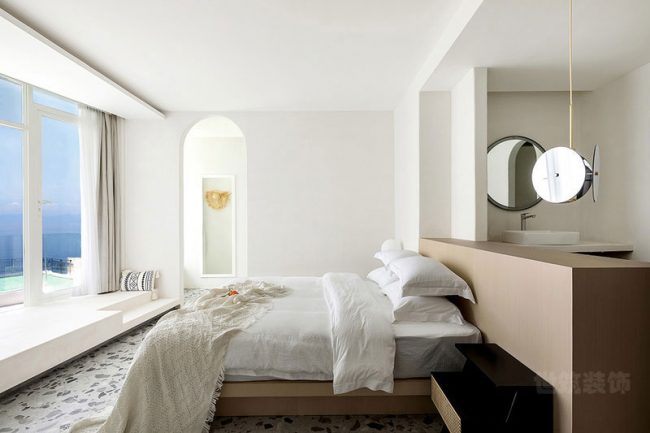 极简风格酒店客房装修图