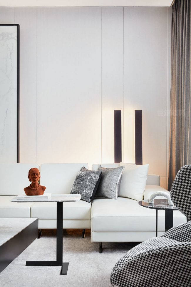 极简风格家居客厅空间沙发区域装修图