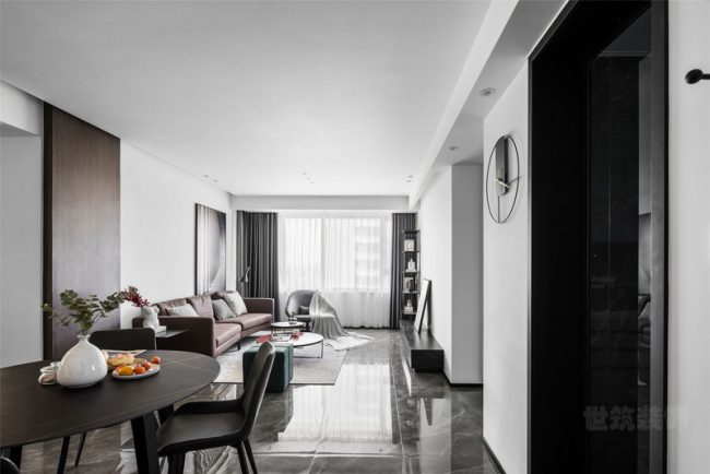 极简风格样板间客餐厅装修图