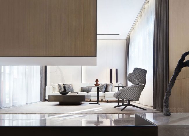 极简风格样板间客厅空间装修图