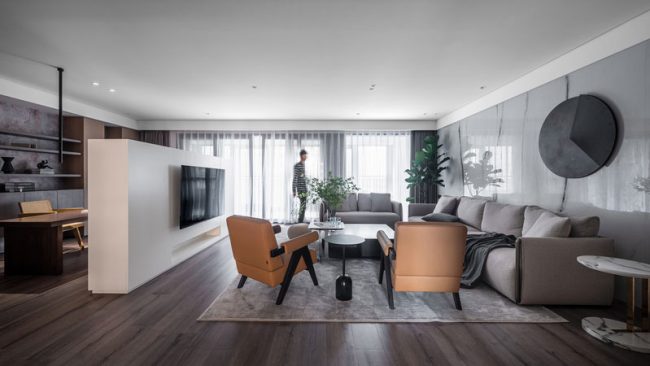 极简风格样板间客厅装修图