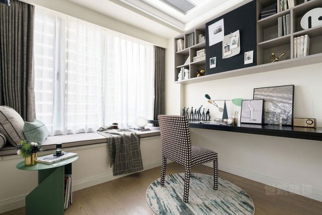 极简风格样板间书房装修图