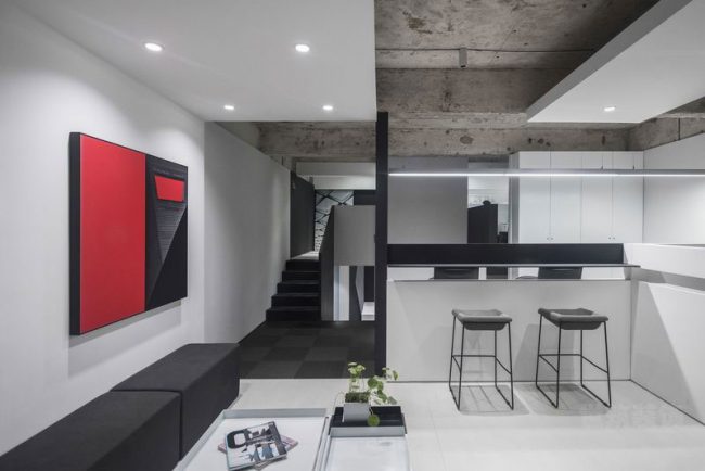 极简工业风办公室茶水间装修图