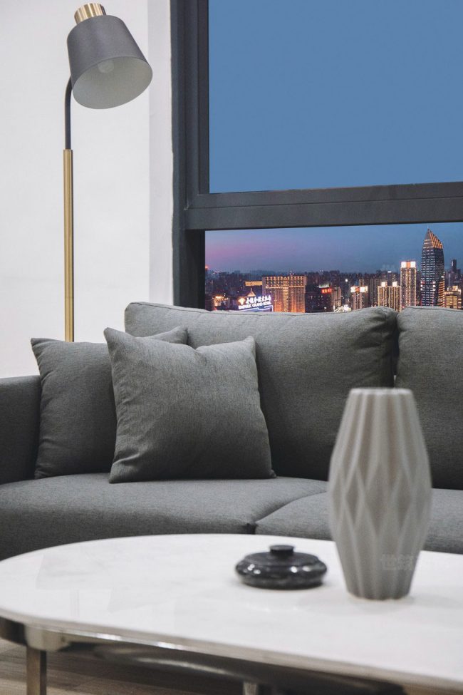 极简家居客厅沙发接待区装修图