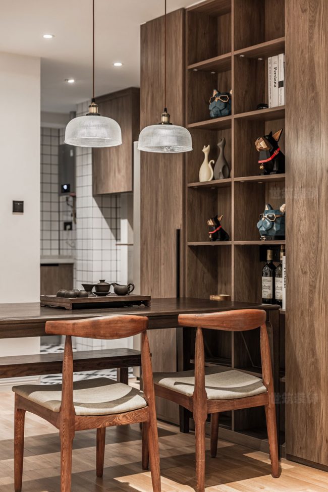 极简中式风公寓空间茶艺会客区装修图