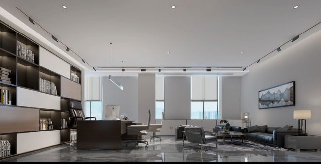 简约办公室设计效果图