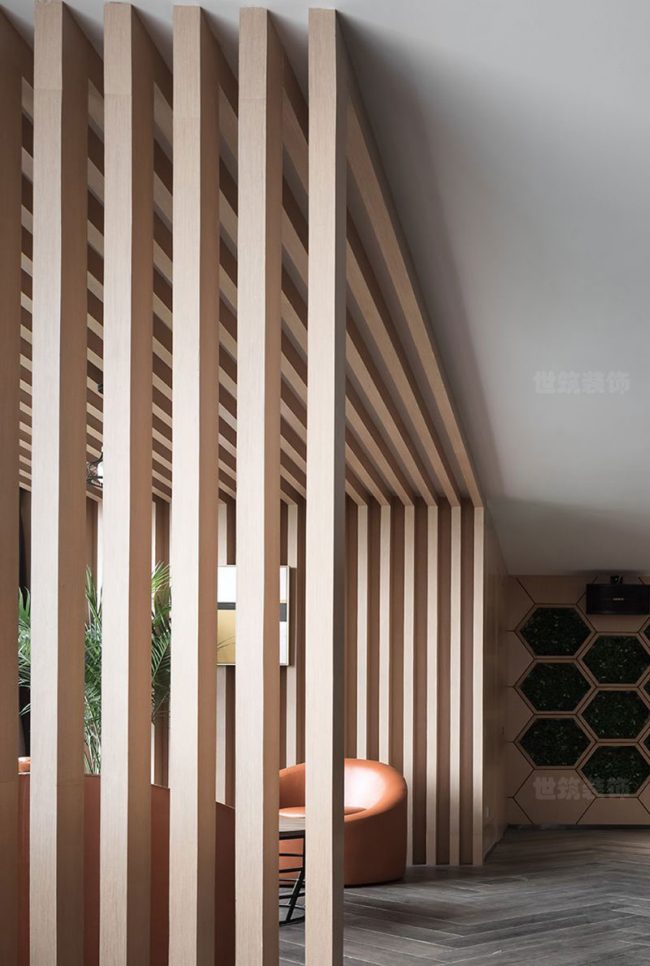 木方隔断和吊顶的一体设计