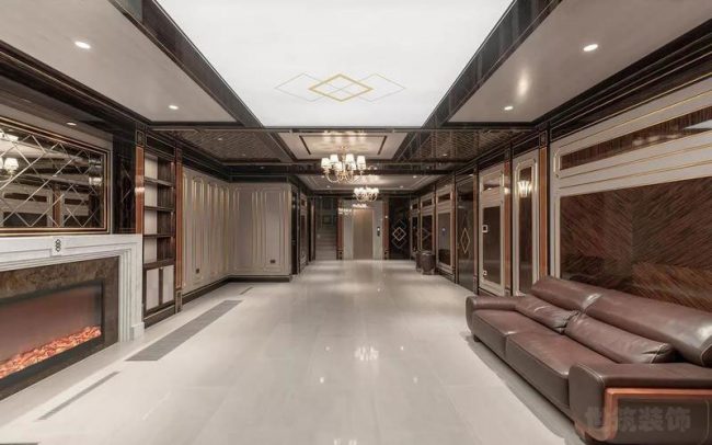 美式轻奢风格别墅起居室装修图