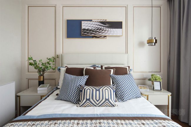 欧式轻奢风样板间卧室装修图