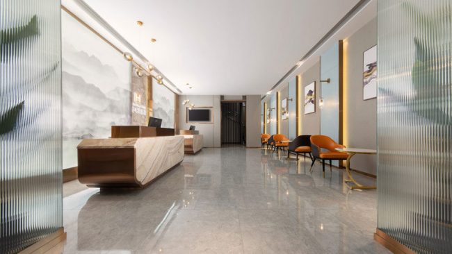 轻奢风的大厅设计方案