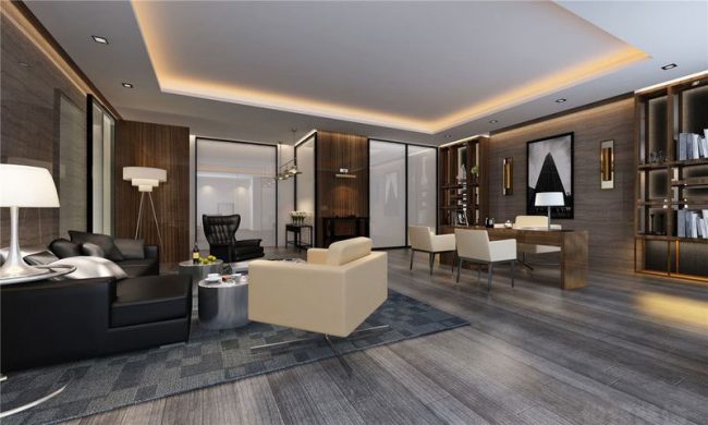 轻奢风格办公场所经理办公室区域装修图