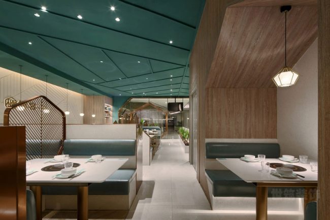 轻奢风格餐厅公共区环境装修图