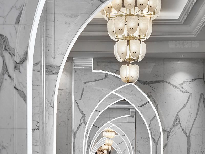 轻奢风格酒店空间过道装修图