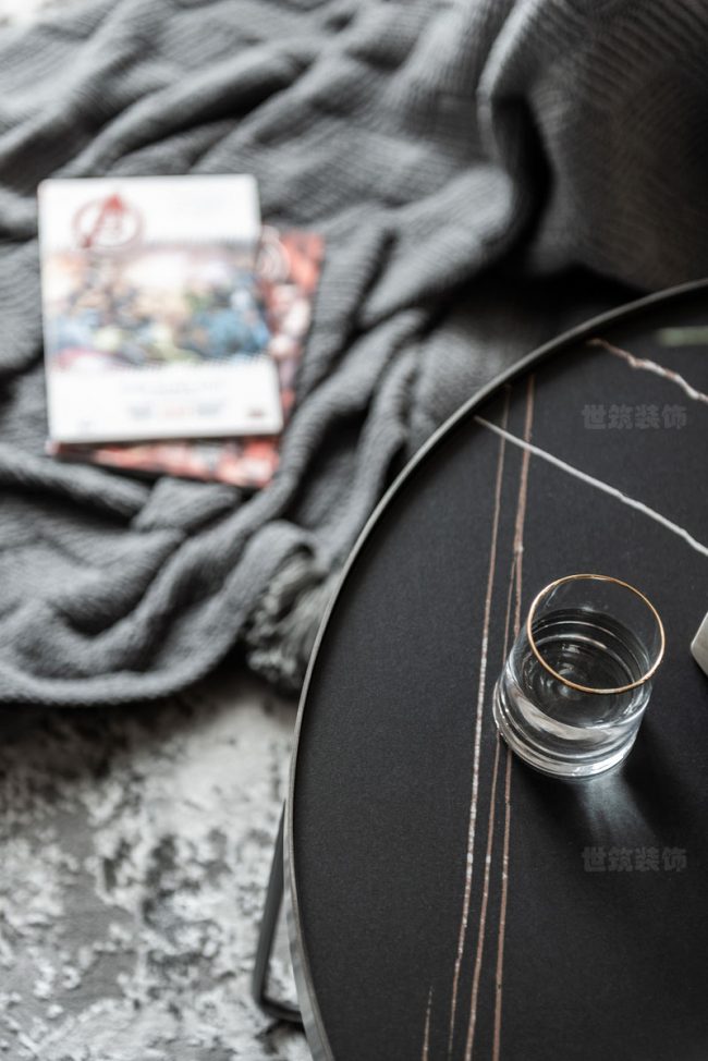 轻奢风格家居客厅茶几实景图