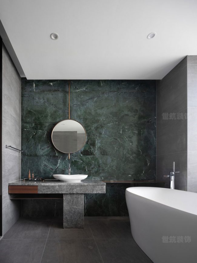 轻奢风格家居主人房卫浴场景装修图