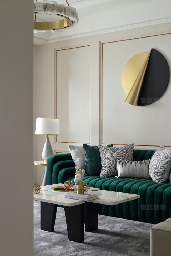 轻奢风格样板间客厅位置装修图