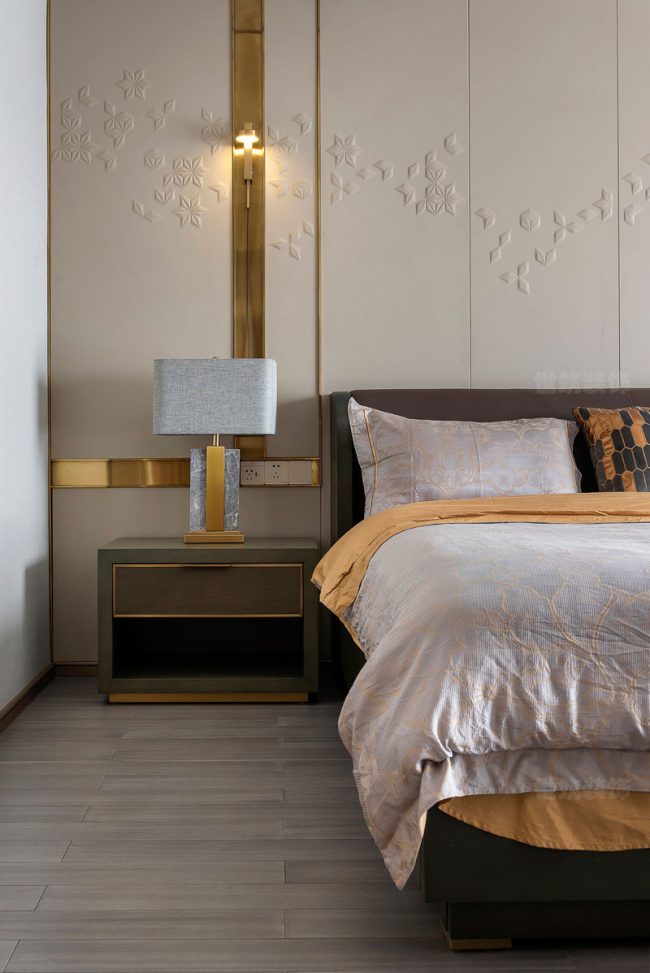 轻奢风格样板间主卧装修图