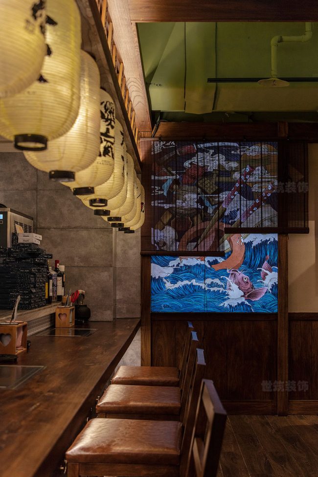 日式餐厅吧台效果