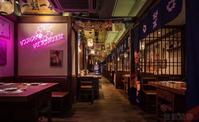 日式餐饮空间公共用餐区场景装修图