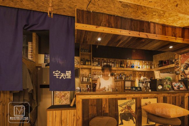 日式风格酒吧前台装修图
