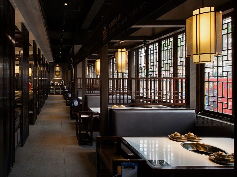 深色的中式 餐厅装修图