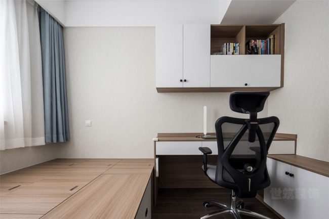 卧室榻榻米带书柜设计方案