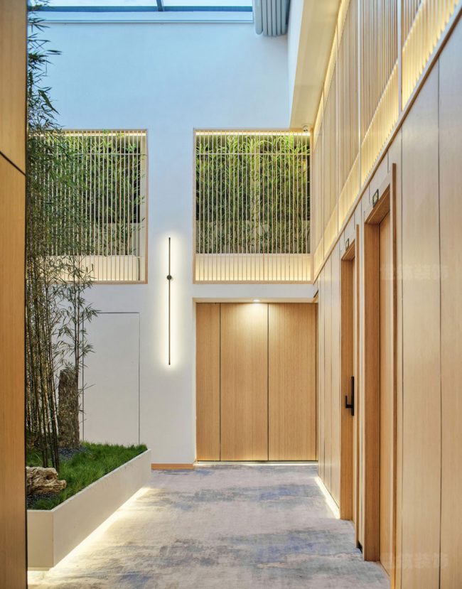 现代北欧办公室过道装修图