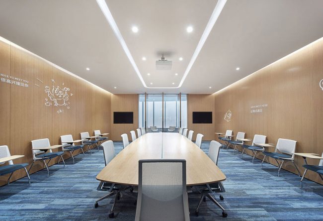 现代北欧风办公场所会议室效果图
