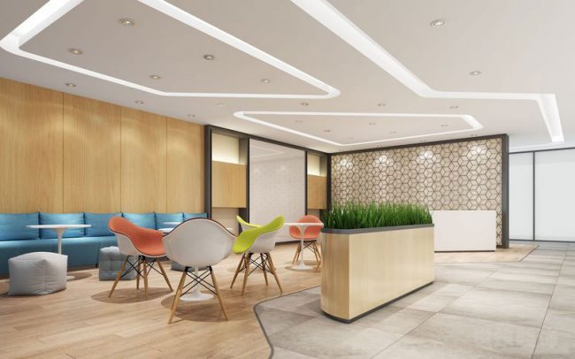 现代北欧风办公空间休息区装修图