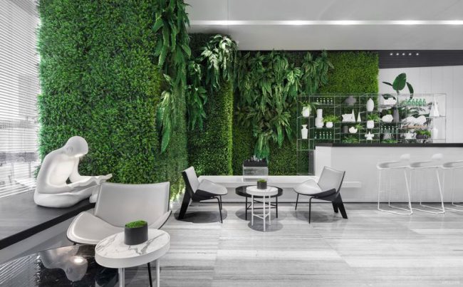 现代北欧风格办公室茶水休闲区装修图