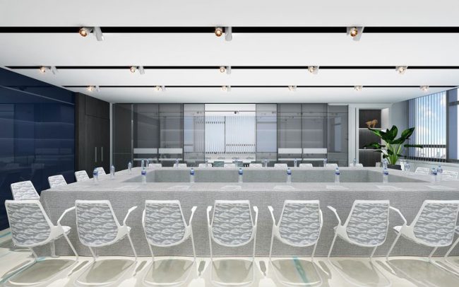 现代风格办公场景会议室装修图