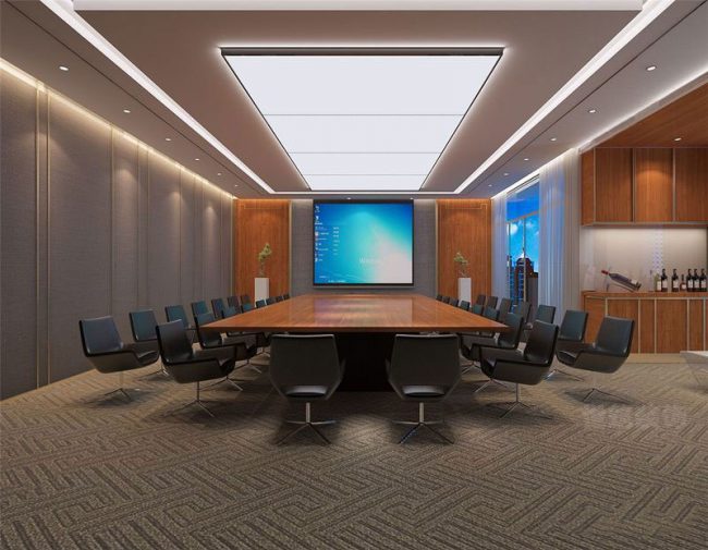 现代风格办公区域会议室装修图