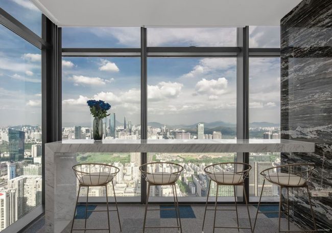 现代风格办公室吧台等候区装修图