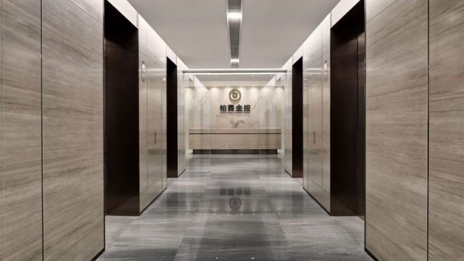 现代风格办公室电梯厅装修图