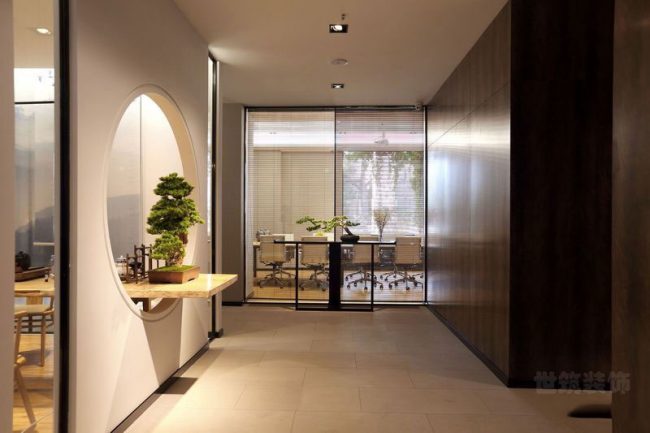 现代风格办公室过道景观装修图